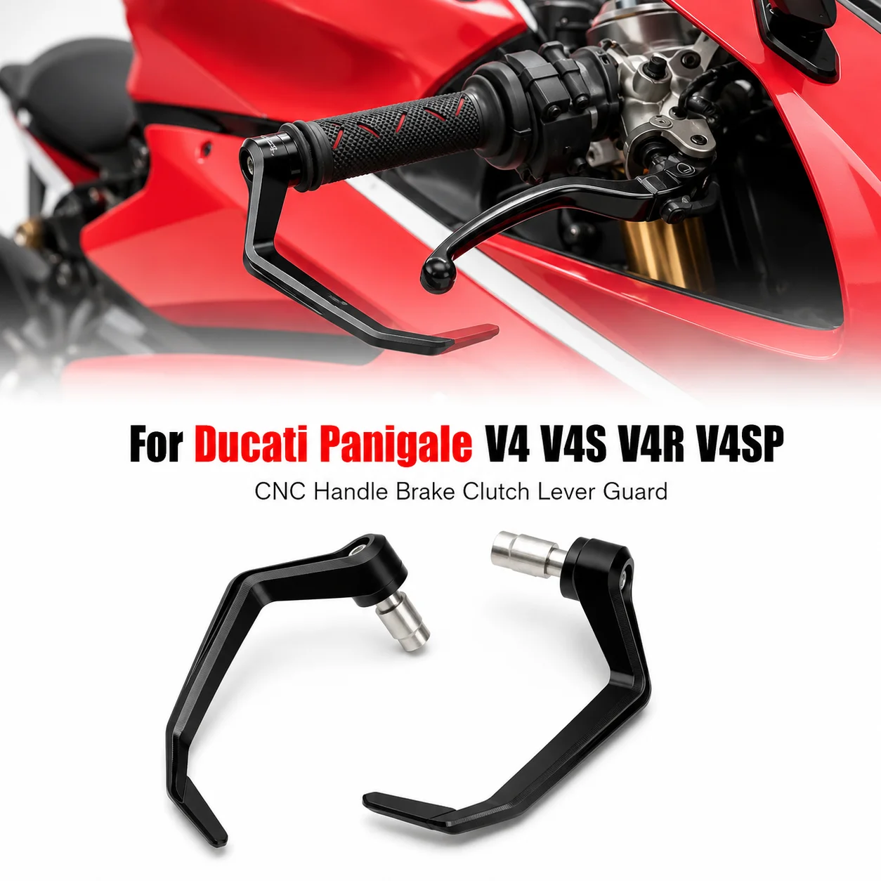 CNC Motorcycle Brake Clutch Lever Guard Handlebar Protector Compatible With Ducati Panigale V4 V4S V4R V4SP 2018-2023
