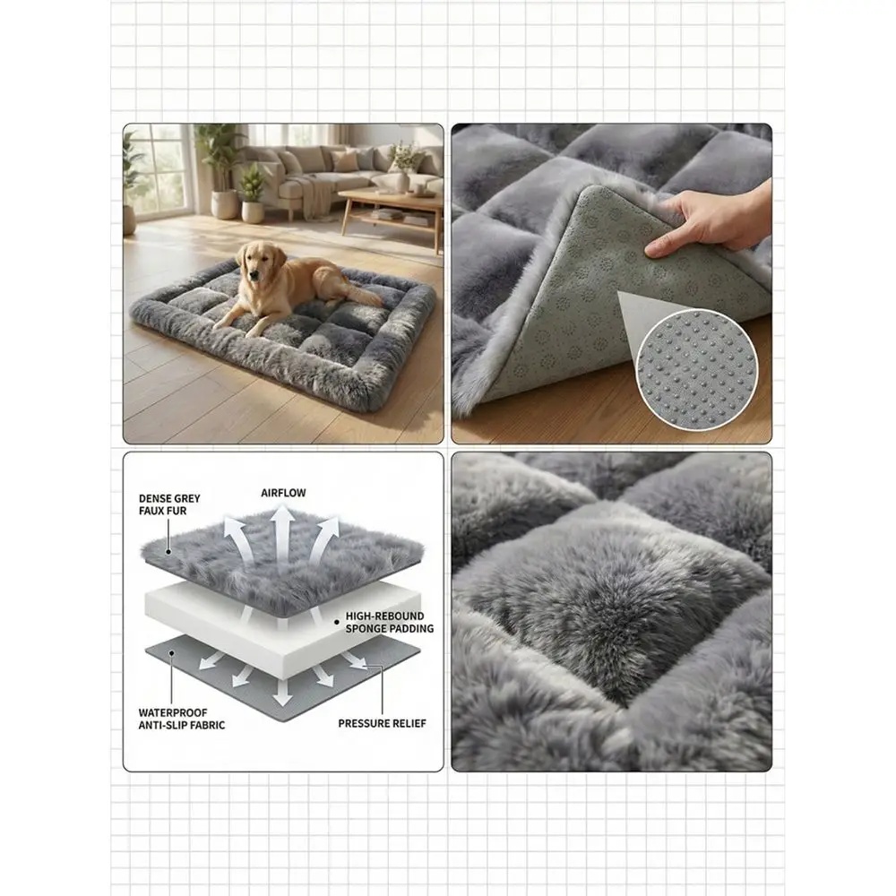 

Large Dog Comfortable Pet Sleeping Mat, Soft NonSlip Washable Suitable For Large Dogs, Essential Items For Keeping Pets Warm In