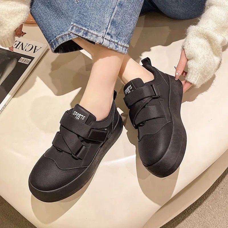 Woman Footwear High on Platform Shoes for Women Sports Off White Round Toe Sneakers Athletic Designer Original Shoe 39 Light A H