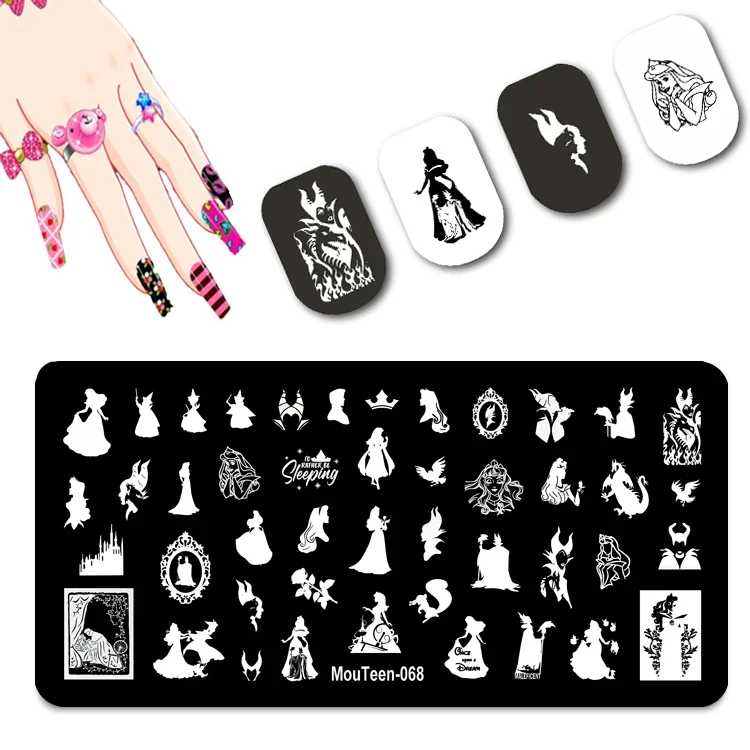 2022 New Russian Alphabet Nail Stamping Plates Russia New letters Stamping Plate Nail Art Templates #072