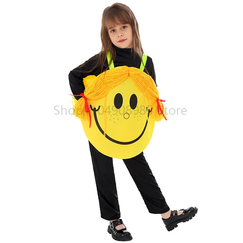 

Book Week Little Sunshine Costume Yellow Happy Face World Book Day Fancy Dress Costume for Children Girls
