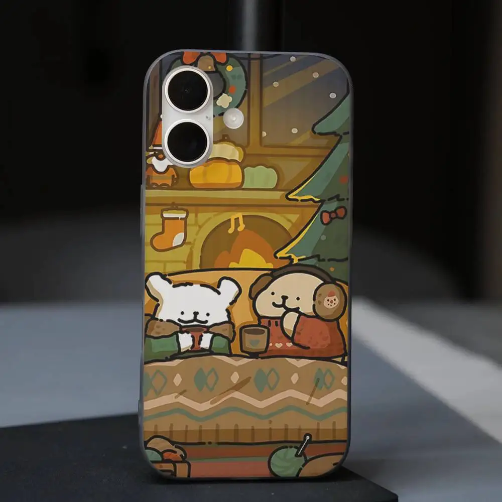 Maltese Lijn Hond Telefoon Case Voor IPhone 11 12 13 14 15 16 17 Pro Max PLUS Pro Wave Gegolfd siliconen Case