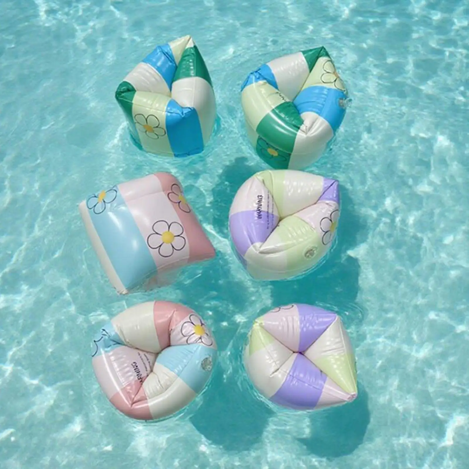 زوج واحد من حلقات تعويم ذراع السباحة للأطفال للمبتدئين في حمام السباحة حلقات عائمة للذراع #2