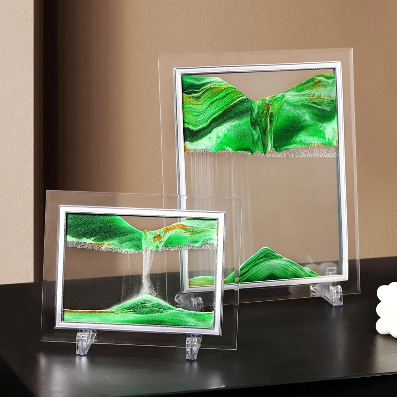

CL creative quicksand painting liquid decompression hourglass office ornament living room desktop decoration