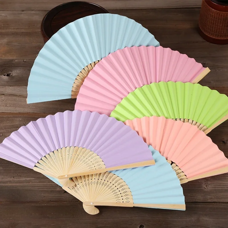 Paper Bamboo Folding Hand Fan Wedding Engraved Fans Party Decor Art Craft Hand-Painted Chinese Dance Fan Home Ornaments Gifts