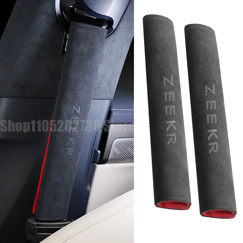 

TOP Italian Suede Seat Belt Cover for Zeekr X 7X 001 007 009 Car Shoulder Pad Seat Belt