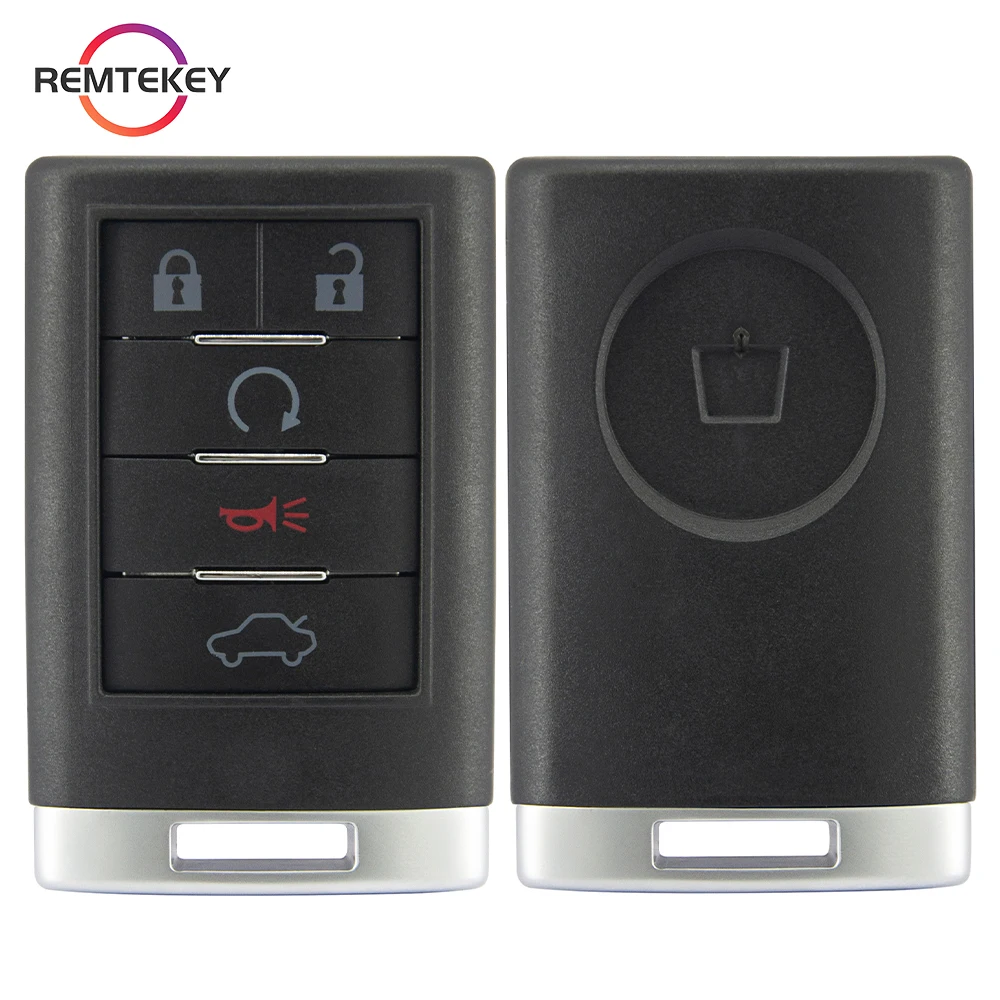 REMTEKEY Smart Remote Car Key Shell FCC OUC6000066 Case 4/5/6 Buttons for Cadillac CTS DTS STS Escalade Corvette Buick GMC