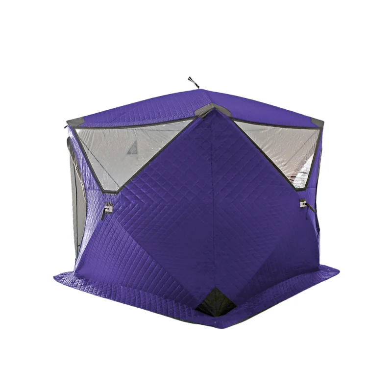 

Pop Up Custom Outdoor Ice Fishing Tent Portable Square Insulated Mobile Lightweight Sauna Tent Camp Winter 2-3 People