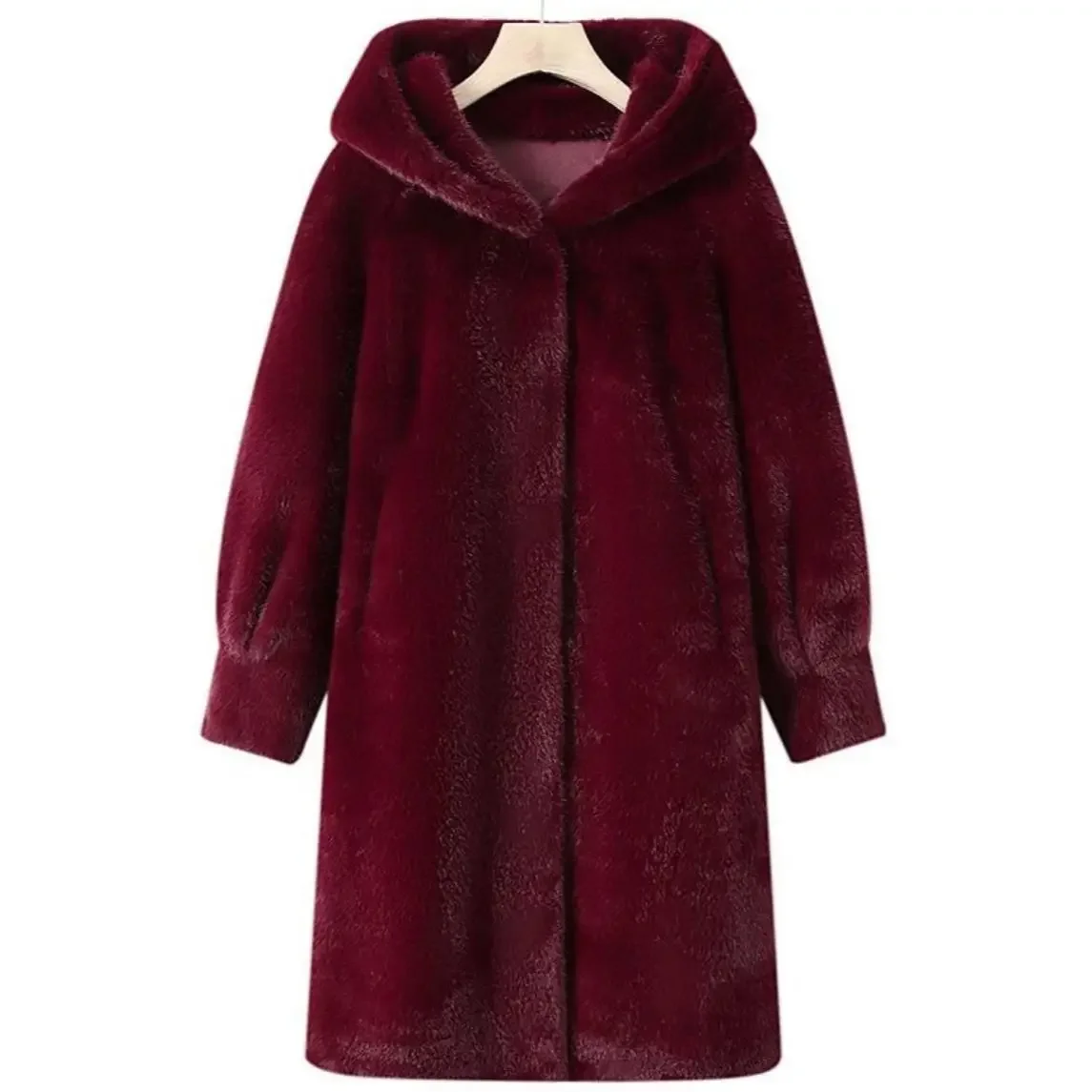 2025 Extended Thick Coat Women's Fury Coat New Style