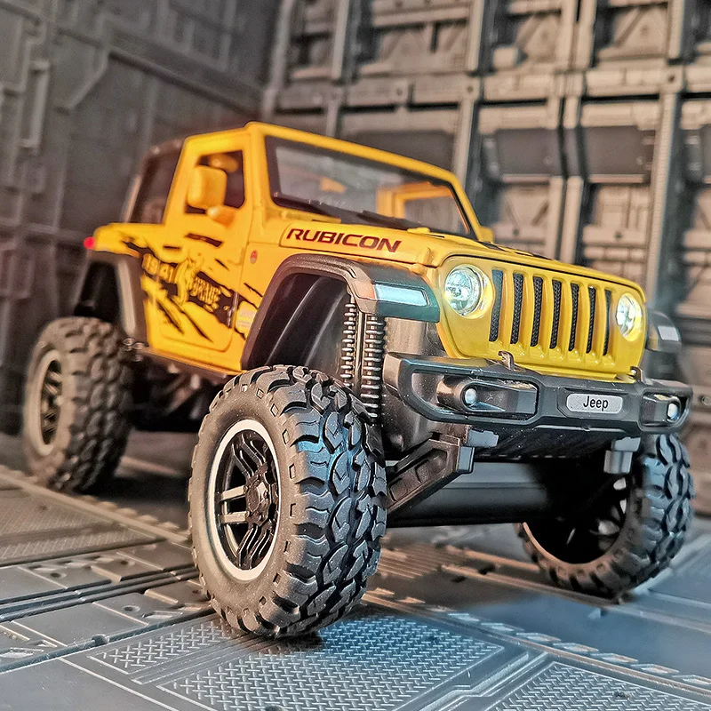 1:20 Jeeps Wrangler Rubicon Alloy Car Model Diecast & Toy Metal Refit Off-road Vehicles Car Model Simulation Childrens Toys Gift