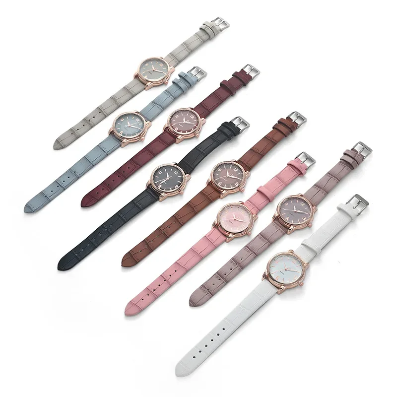 Leather Strap Ladies Watch Polygon Glass Luxury Women Clocks Dial Quartz Creative Fashion Quartz Watch 손목시계 Montres À Quartz