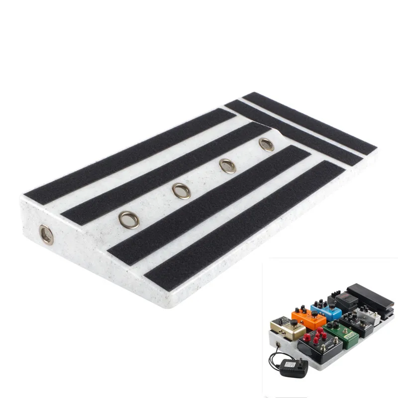 Guitar Pedal Board Marble Pedalboard RPB Guitar Effect Pedalboard Storage Bag with 10 cable holes Build-in Power Supply Room