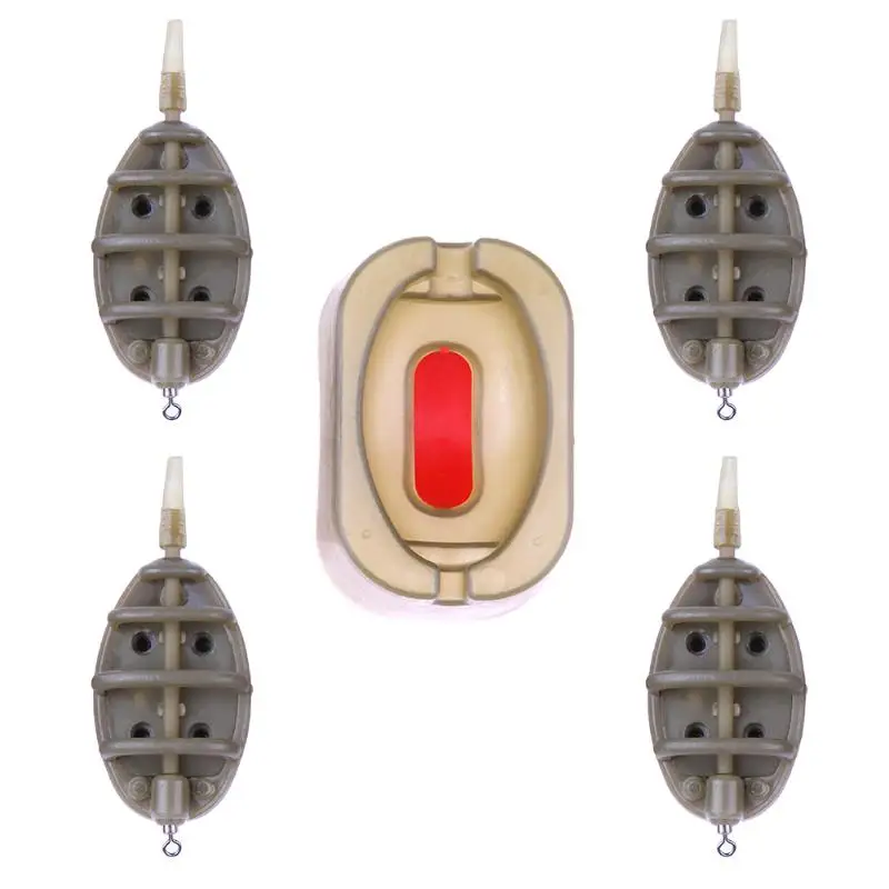 

ABLB-пластиковая линейная кормушка, рыболовные аксессуары, 4 кормушки, набор форм, грузило для ловли карпа, рыболовный желоб Pesca 15 г 20 г 25 г 3