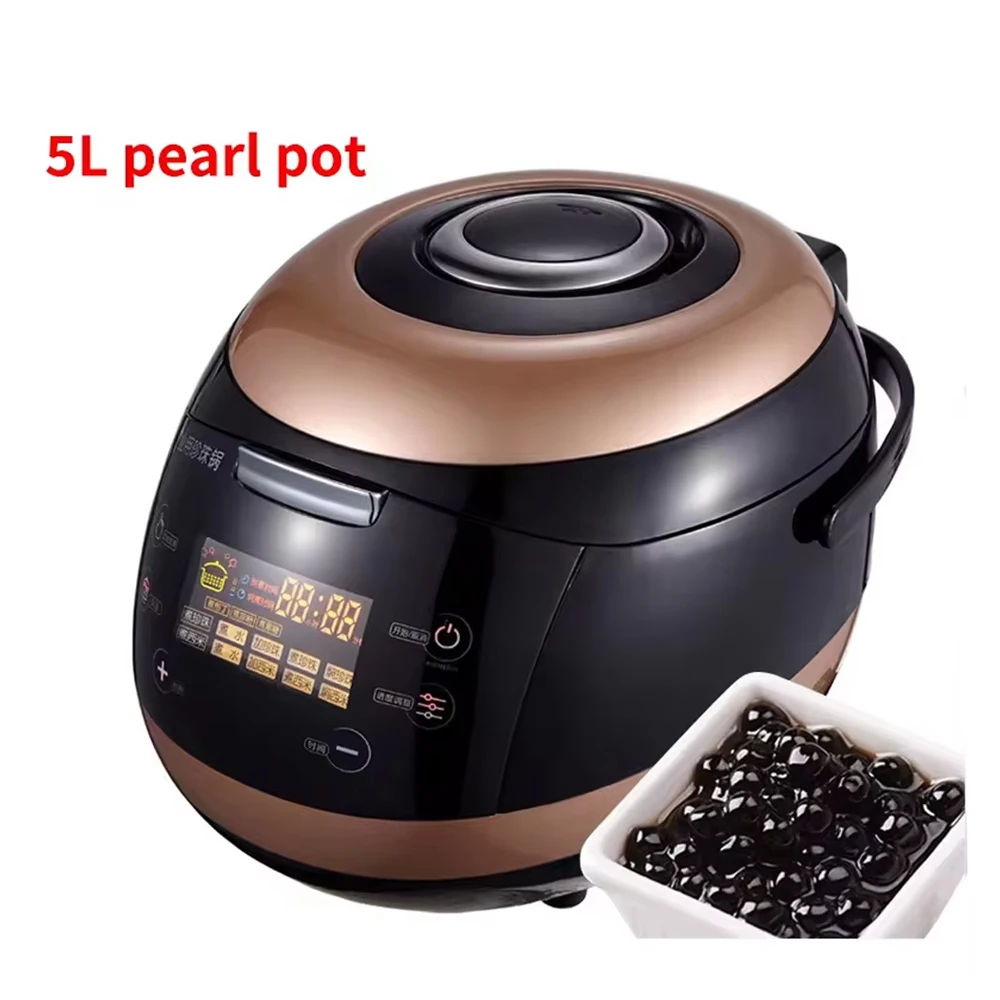 Tapioca Cooker Milk Tea Shop Pearl Cook Machine Bubble Tea Pearl Cooking Pot Sago Cooker Making Machine 5L Capacity 900W