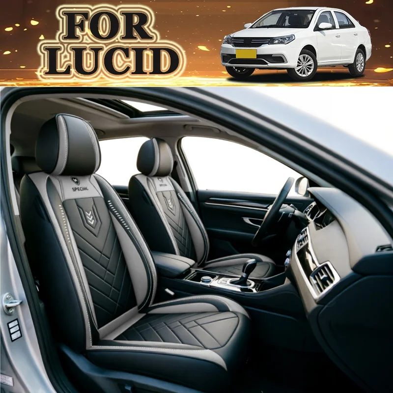 2-seat car seat covers For Lucid Series, standard model, driver and passenger seat covers, 4-piece set, with storage bags