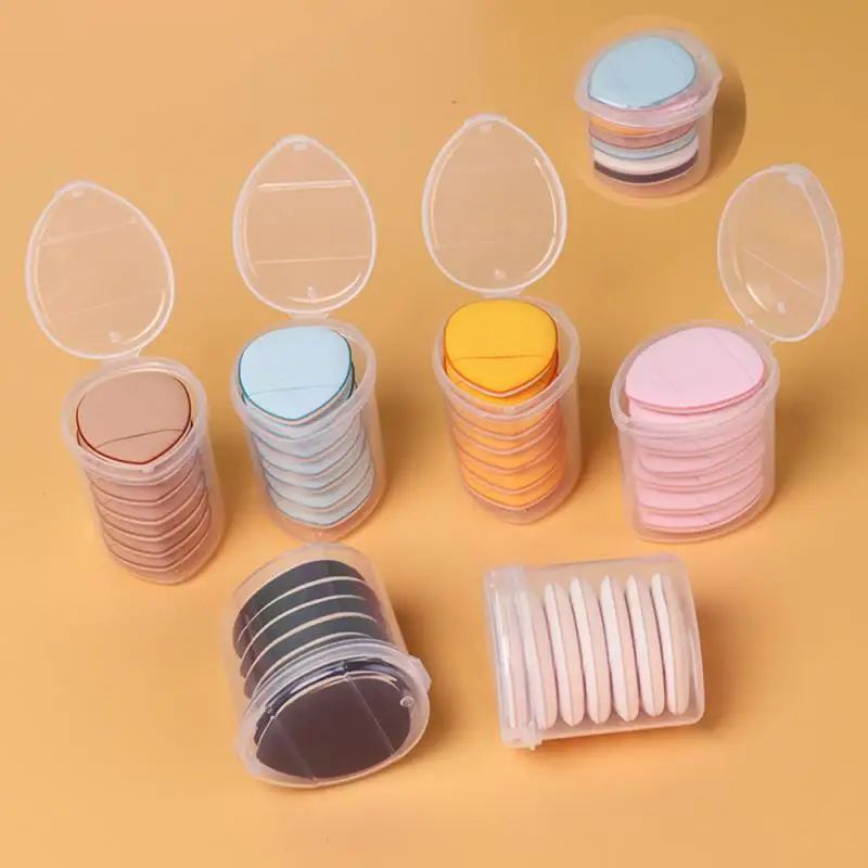 10Pcs Mini Finger Puff Foundation Small Air Cushion Powder Sponge Face Concealer BB Cream Cosmetic Applicator Makeup Tools