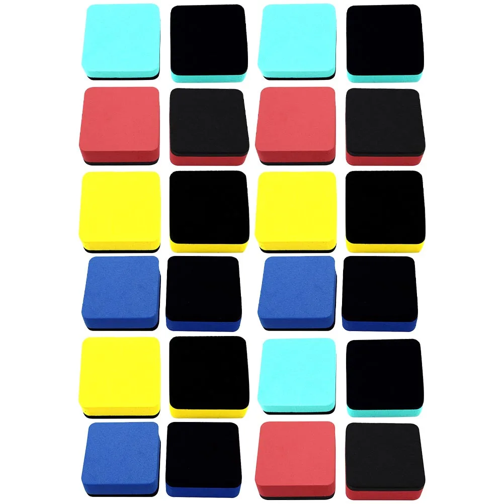 

24pcs Magnetic Blackboard Eraser Lightweight Eva Felt Multifunctional Chalk Cleaner For Whiteboard Office School Home Student
