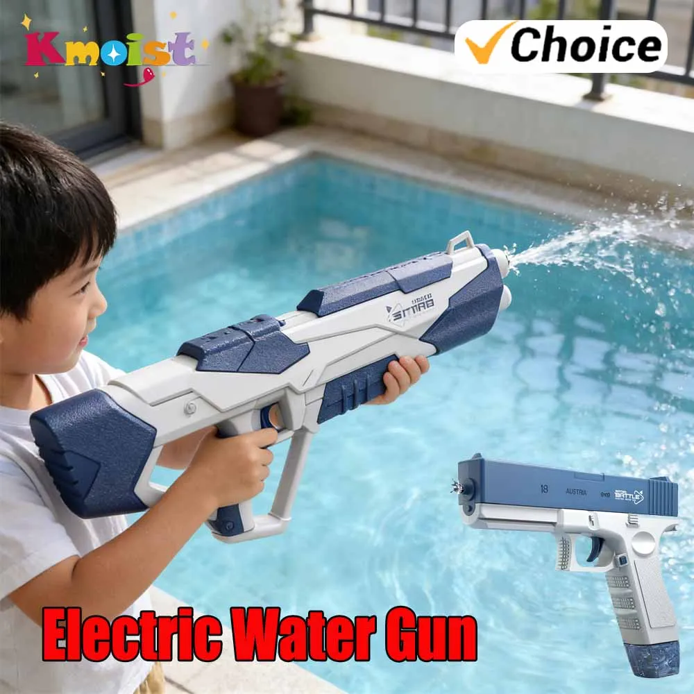 

Electric Water Gun Pistol Shooting Gifts for Adults Kids Large Capacity Automatic High Pressure Outdoor Beach Splashing Toys