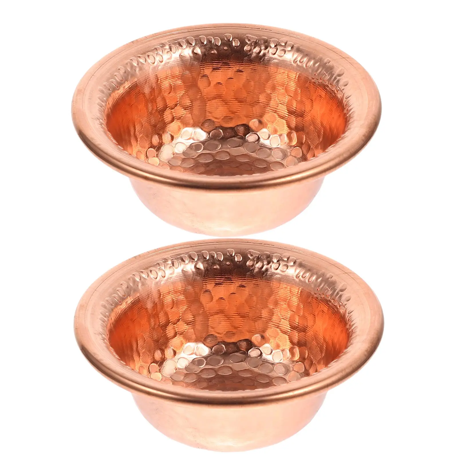 

2 Pcs Copper Holy Cup 7cm Handmade Nepal Offering Glass Rust Free Altar Temple Sacrifice Bowl