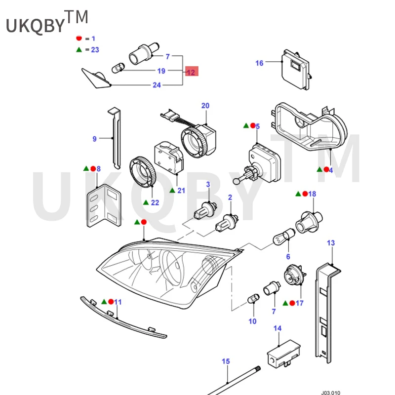 Применим для rd Mo nd eo Side светильник Assembly 1S7A13K354AE