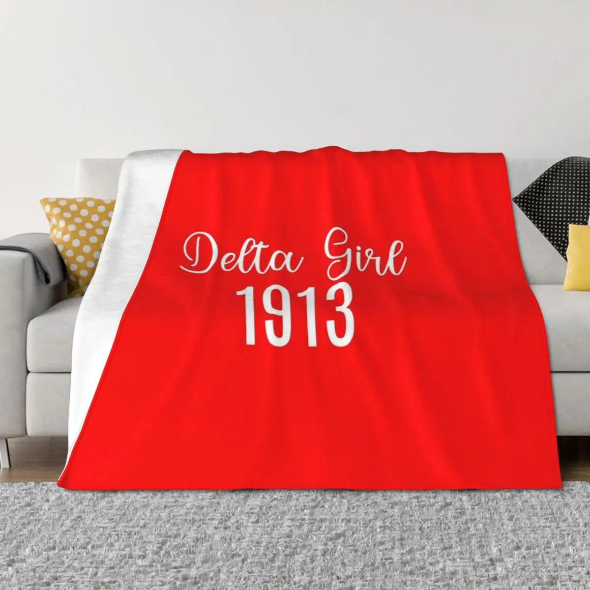 

Delta Girl 1913 Throw Blanket Thermals For Travel Plush Thins Blankets
