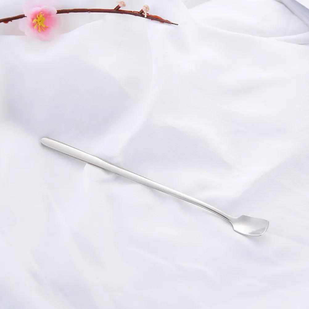 Coffee Stir Stick Stainless Steel 17x1.5cm Silver Multi Purpose Stirring Rod for Beverages Cocktails Fruit Juice Milky Tea Daily