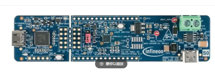 CY7110 CYPM1011-24LQXI USB PD Sink Applications development board ESP32