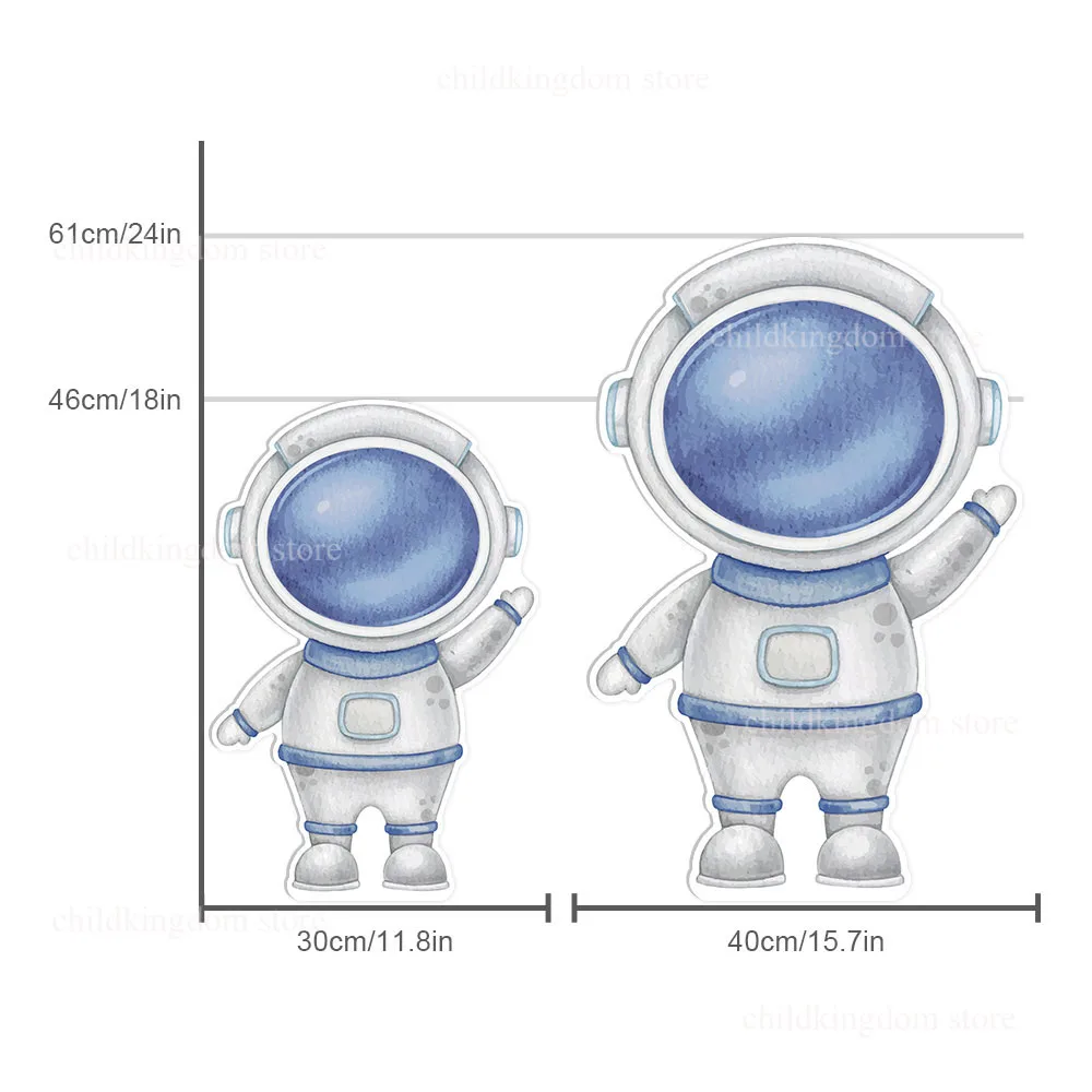 Astronaut Cardboard Rocket Moon Star Cutouts KT Board Outer Space Birthday Party Backdrops Baby Shower Background Photo Props