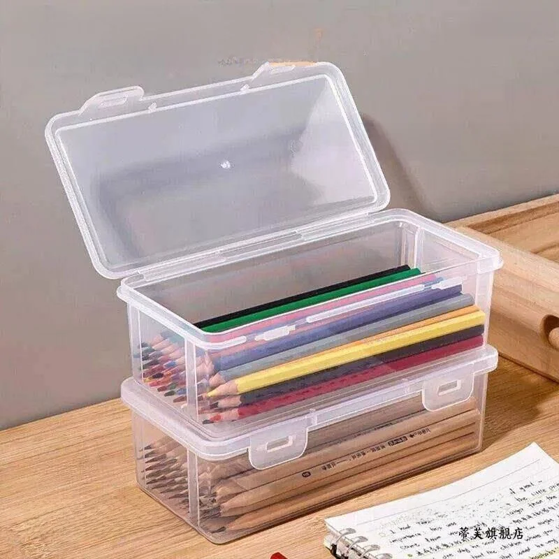 large-capacity-transparent-stationery-storage-box-pencil-case-student-dormitory-desktop-organizer-can-hold-70-pencils