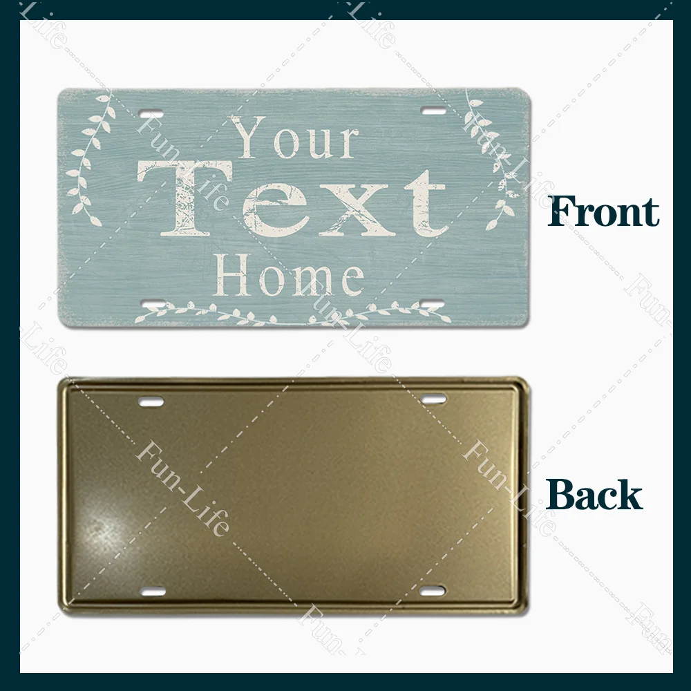 Your Text Custom Plate Plaque Home Poster Vintage Retro Metal Tin Signs for Bar Garage Wall Decor 15x30cm