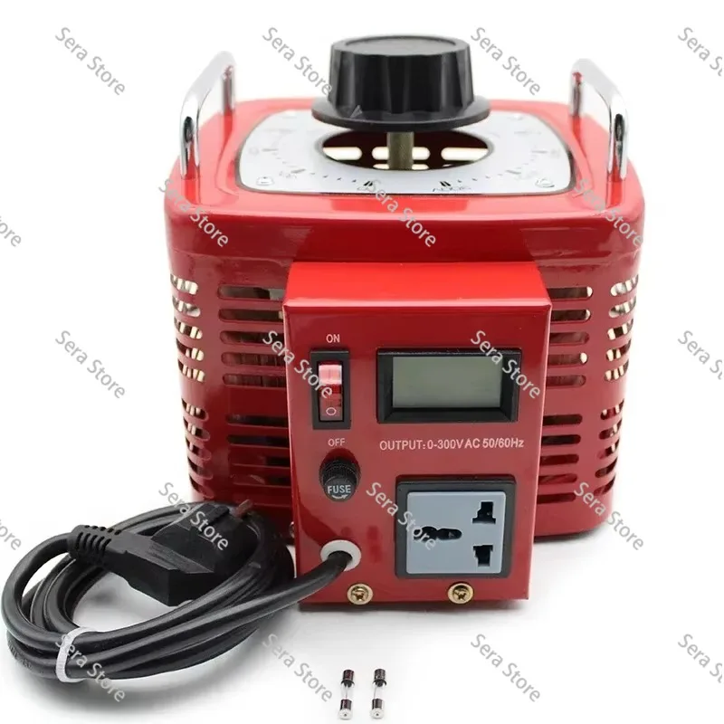 500W 0.5KW Single‑Phase Variac Variable Transformer, 220V Input 0‑300V AC Adjustable Voltage Regulator Regulating Power Supply