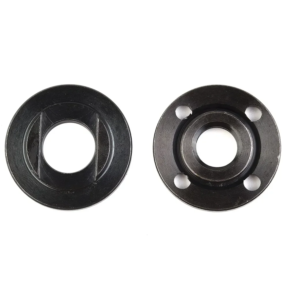 2pc Thread Replacement Angle Grinder Inner Outer Flange Nut Set Tools 40mm Metal Pressure Plate Part For 14mm Spindle Thread