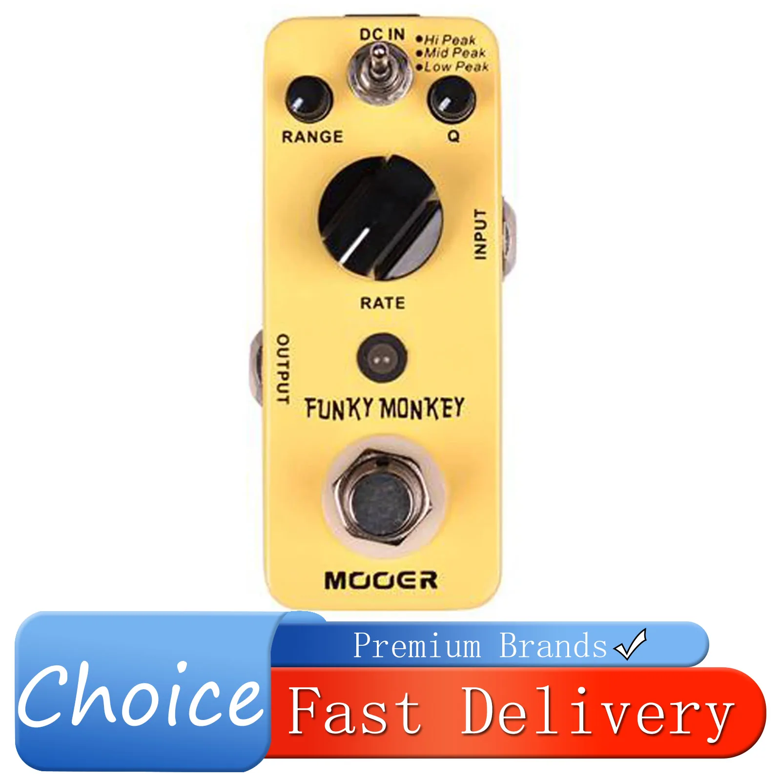 

MOOER Funky Monkey Guitar Effect Pedal Auto Wah Effect 3 Modes Hi Mid Low Peak Pedal True Bypass Electric Guitar Accessories