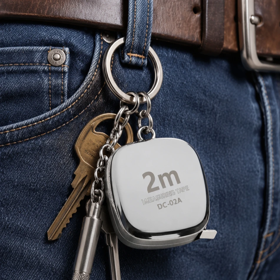 2m Mini Tape Measure Keychain Small Measuring Tape Ruler Gift Measuring Tool Waist Measurement Tape