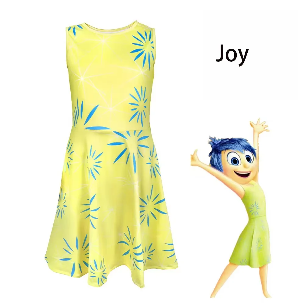 Inside Out2 تأثيري مجموعة أنيمي الشكل الفرح الحزن الغضب الاشمئزاز الخوف الحسد حفلة الهالوين المرحلة زي عيد ميلاد الأطفال هدية