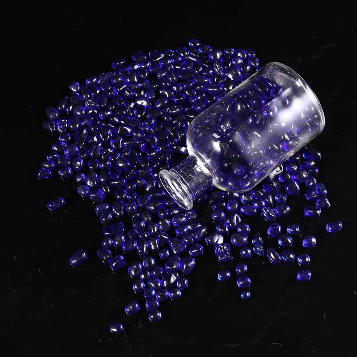 

500 г красочный домашний гравий для рыбы, декор для аквариума, камни премиум-класса, домашние аквариумы, темный гравий для аквариума, синий 5-9 мм