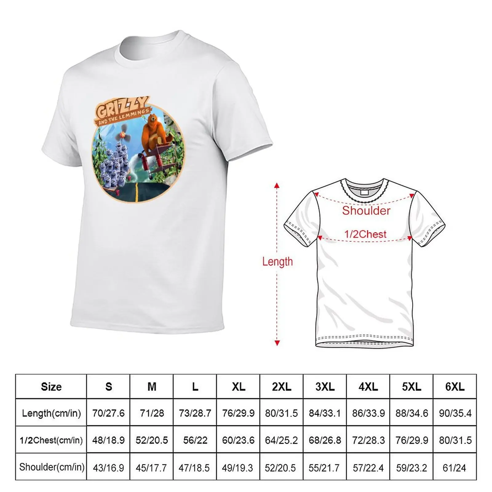 grizzy and the lemmings T-Shirt shirts graphic tee shirts graphic black t-shirts for men