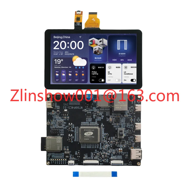 Esp32-C5 and ESP32 P4 Development Board WT99P4C5-S1 Based on ESP32-P4 Som ESP32-C6 Wifi Ble Module Support 7inch Lcd Display