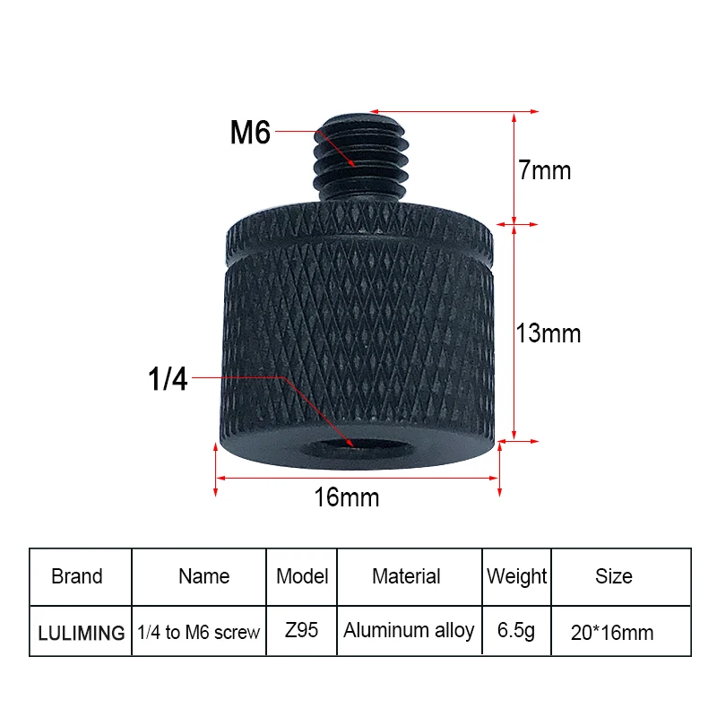 1/4-20 to M4 M5 M6 M8 M10 M12 Conversion Screw Projector Bracket Adapter Ballhead Camera Tripod Photography Conversion Screw