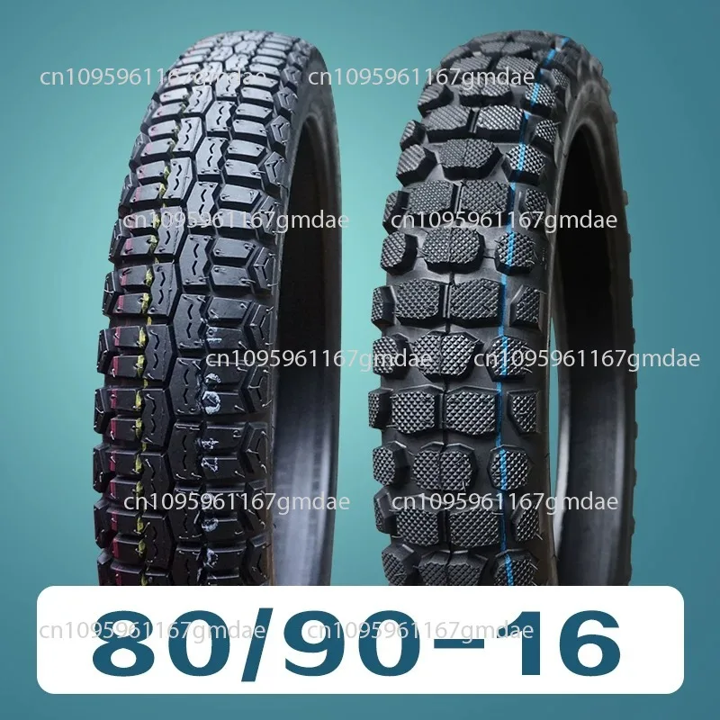 80/90-16 Motorcycle Tires, Anti-slip Outer Tires, Deep-toothed Off-road Tires, 80-90-16 Inner and Outer Tires