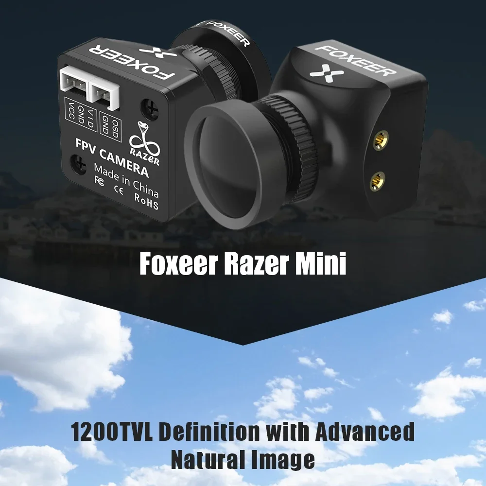 FOXEER Razer Mini V3 Kamera FPV Niska lateney 1200TVL PAL 4:3 CVBS Sygnał analogowy 5V ~ 25V dla RC FPV Racing Drone