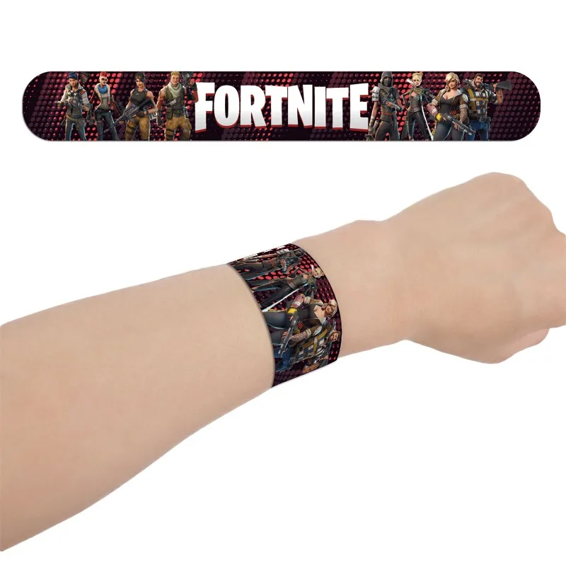 12Pcs/Set Hot Fortnites Series Bracelet PVC Snap Circle Cartoon Pat Circle Bracelet Children Fun Gifts Toys view 5