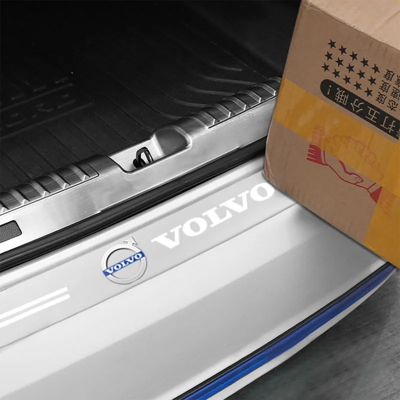 Car Trunk Rear Bumper Trim Guard Plate Protector Sticker For Volvo V40 V50 V60 V90 XC60 XC70 XC90 S40 S60 S70 S80 S90 Car Goods