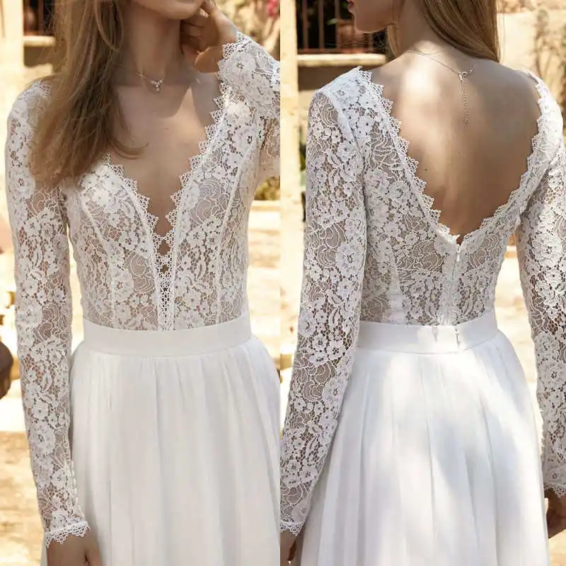 

Elegant Wedding Bridal Jacket V-Neck Long Sleeves Bridal Bolero Lace Appliques Bridal Shawl Coat Wedding Accessories Customized