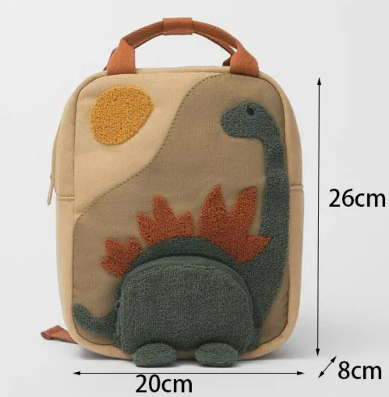 Tas punggung sekolah anak laki-laki, tas punggung dinosaurus personalisasi untuk balita, tas ransel anak TK, tas ransel bayi lucu nama bordir