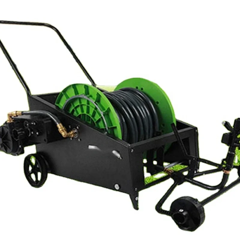 40m Automatic Lawn Irrigation Water Cart Gardening Plastic Hose Reel Cart With Practical