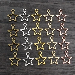 100pcs Star Charms Antique Pendant fit,Vintage Tibetan Bronze Gold Silver color,DIY Jewelry Making For Bracelet Necklace