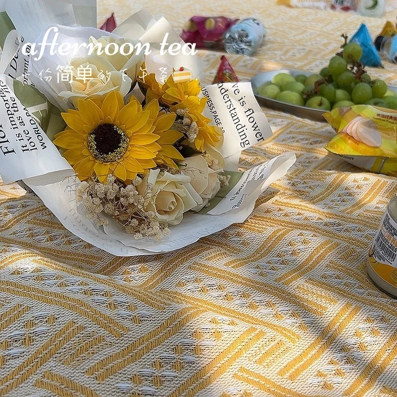 Picnic Mat Camping Hiking Outdoor Portable Beach Blanket Folding Cover Blanket Trunk Mat Tablecloth Camping Equipment