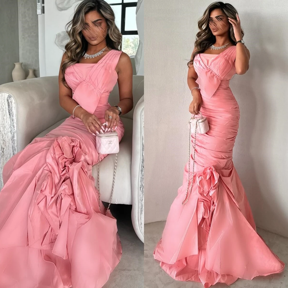 Maßgeschneiderte Meerjungfrau mit einer Schulter, ärmellos, elegantes klassisches Abendkleid, zarte Promi-Kleider, modisches Temperament-Partykleid