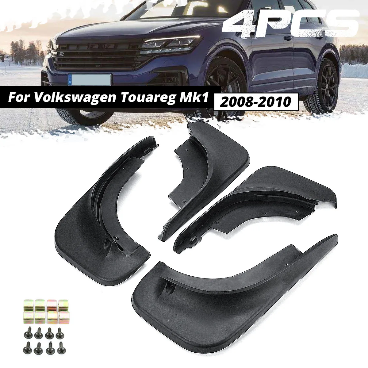 Set Fender Mud Flaps Mudflaps Splash Guards Mud Flap Mudguards for Volkswagen VW for Touareg Mk1 2008 2009 2010 Exterior Parts